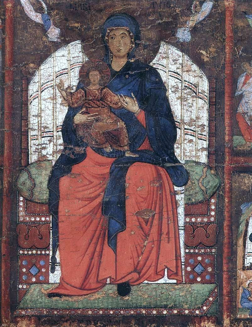 Unknown (4) Masters Virgin and Child Enthroned with Scenes from the Life of the Virgin (detail) - Canvas Print