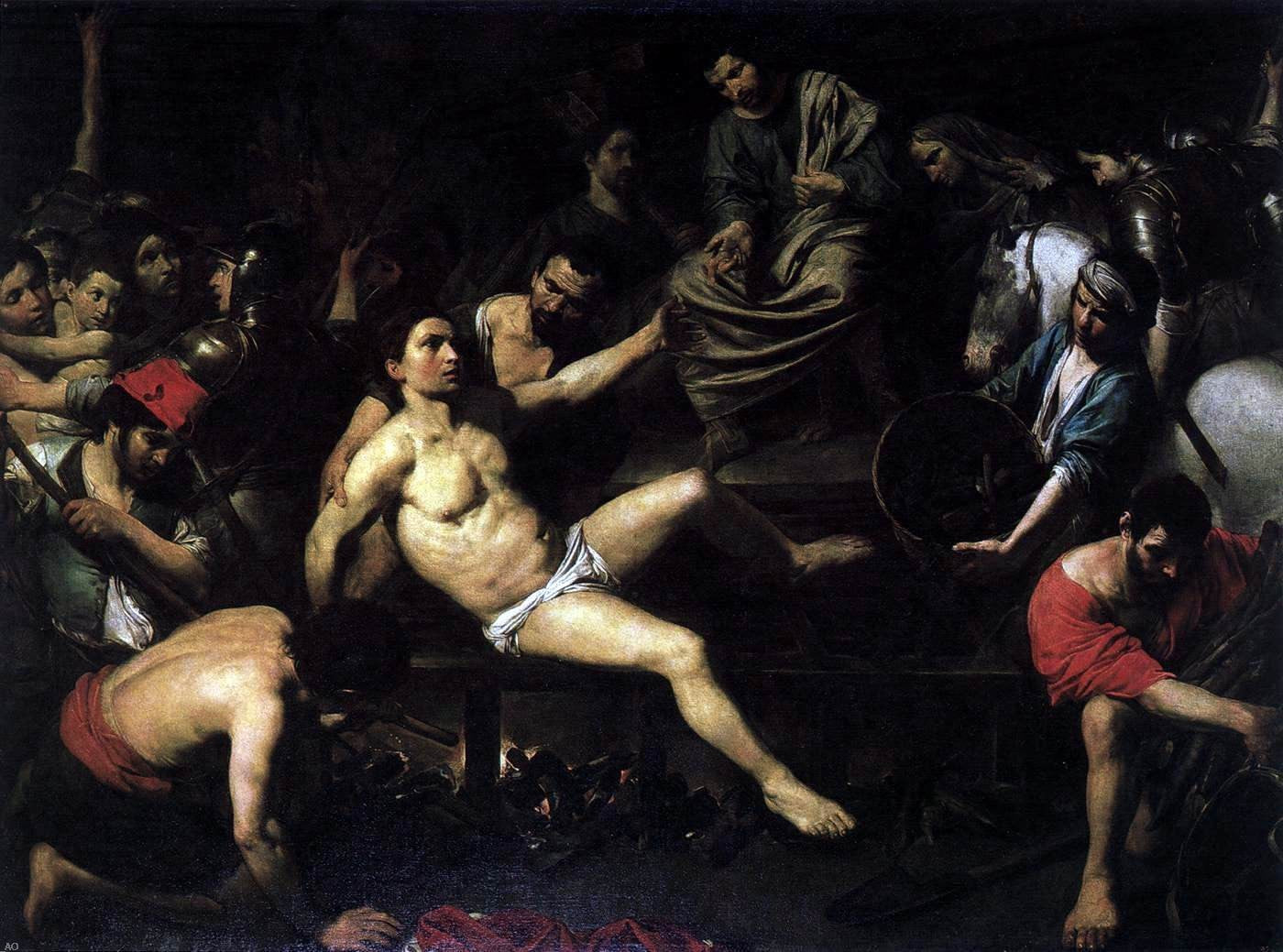 Valentin De boulogne Martyrdom of St Lawrence - Canvas Print