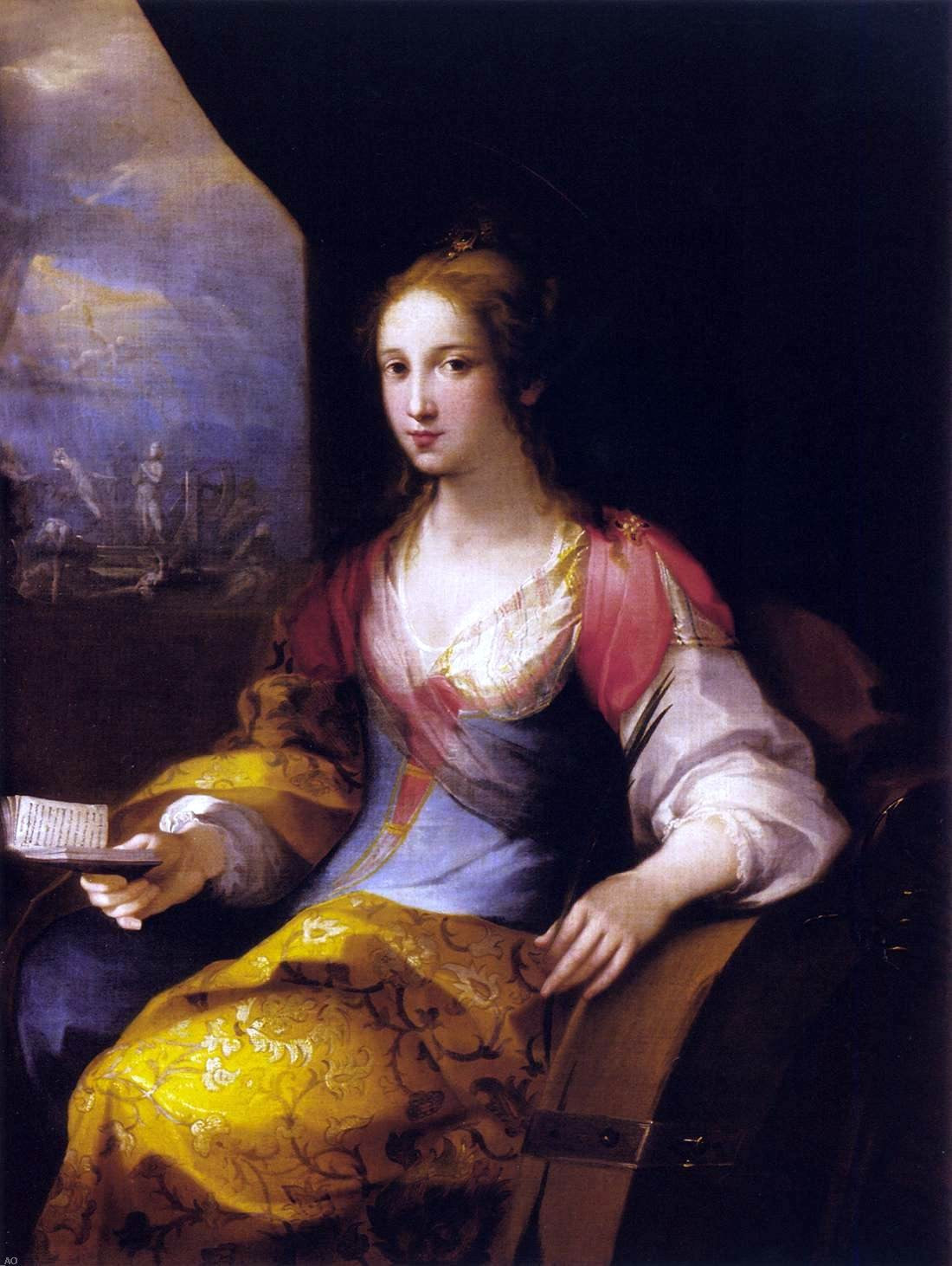 Ventura Salimbeni St Catherine of Alexandria - Canvas Print