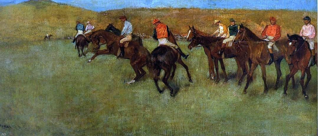 Edgar Degas At the Races - Before the Start - Canvas Print