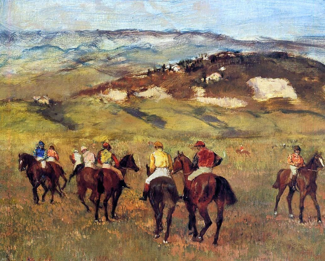 Edgar Degas Racehorses - Canvas Print