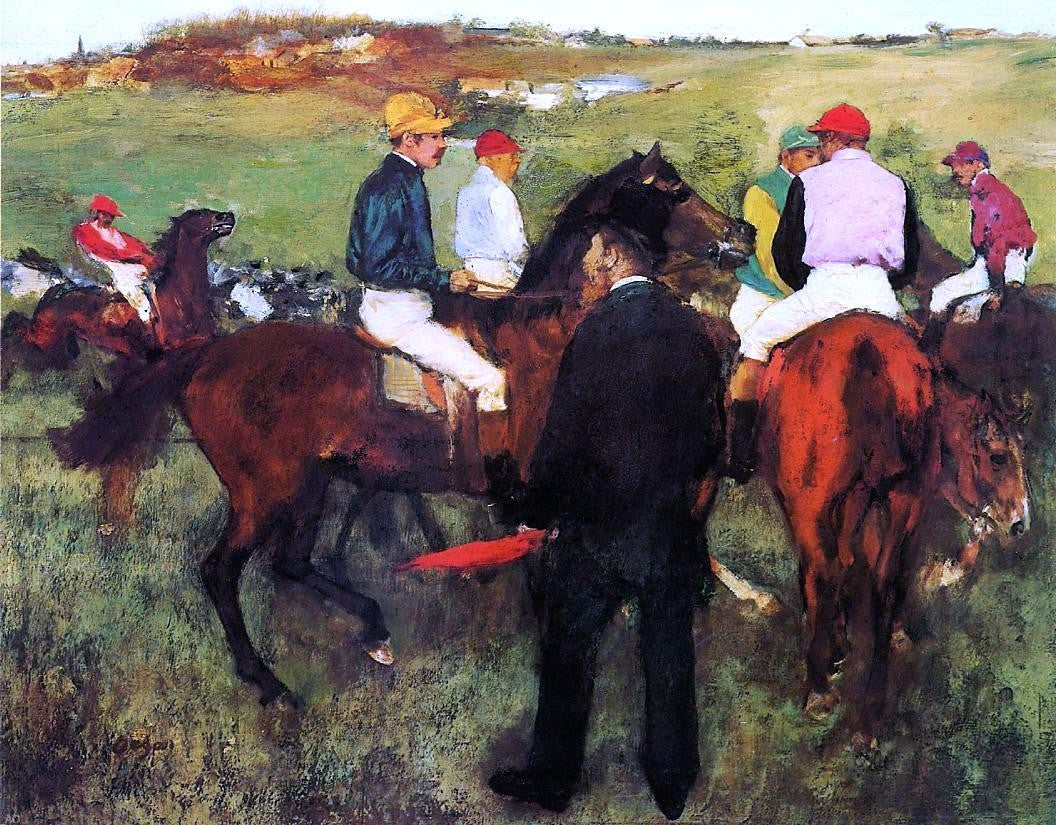 Edgar Degas Racehorses at Longchamp - Canvas Print