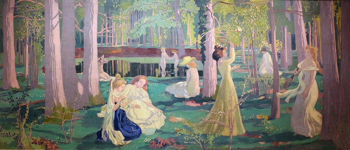 Maurice Denis Gioco Del Volano, Racket Game on a Lawn - Canvas Print