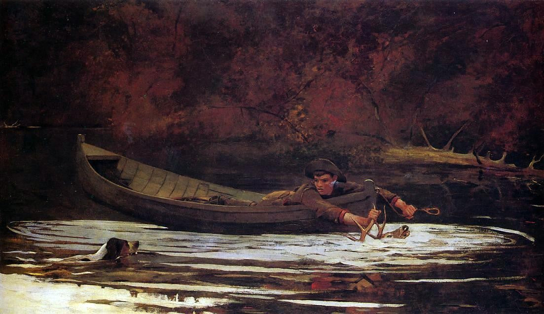 Winslow Homer Hound and Hunter - Canvas Print