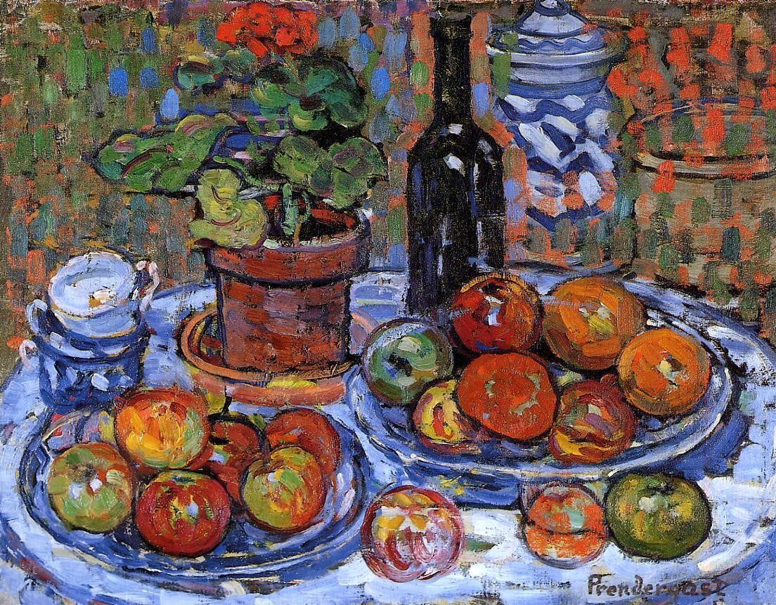 Maurice Prendergast Still Life - Canvas Print