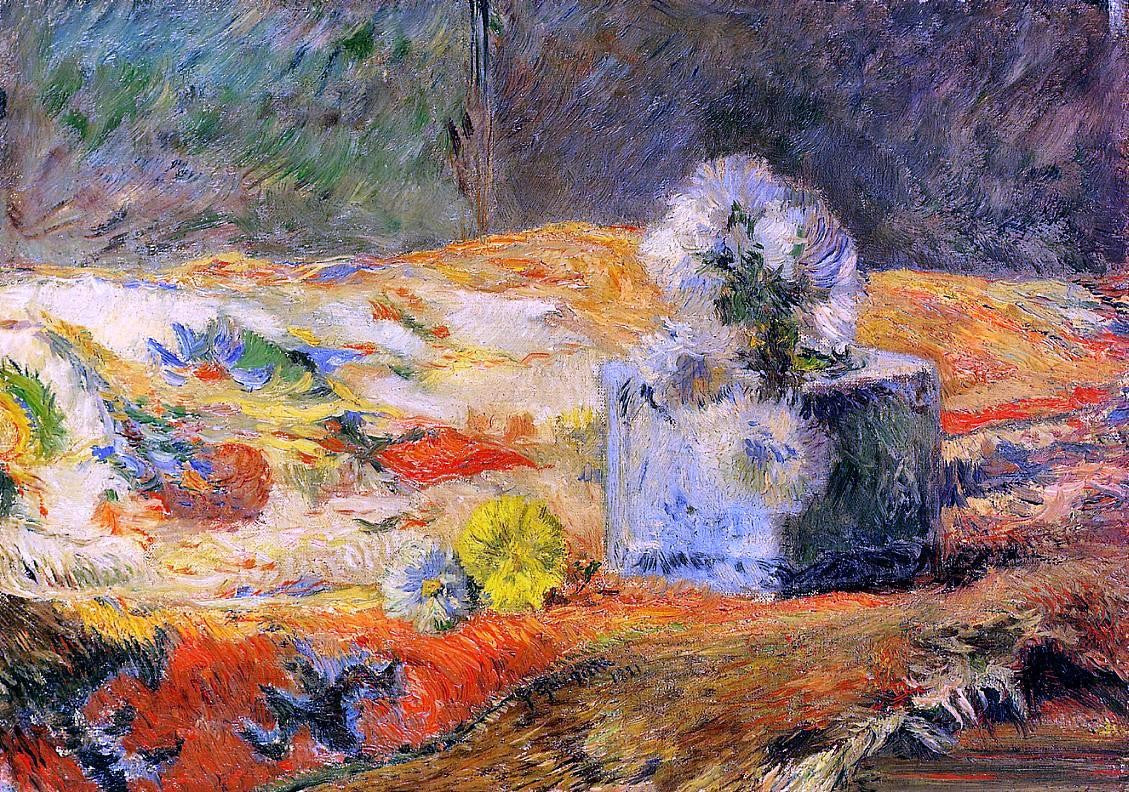 Paul Gauguin Flowers and Carpet - Canvas Print