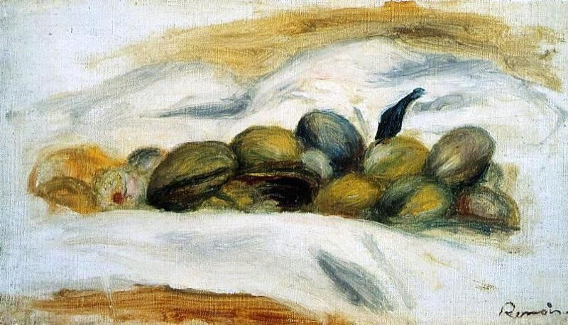 Pierre Auguste Renoir Still Life - Almonds and Walnuts - Canvas Print