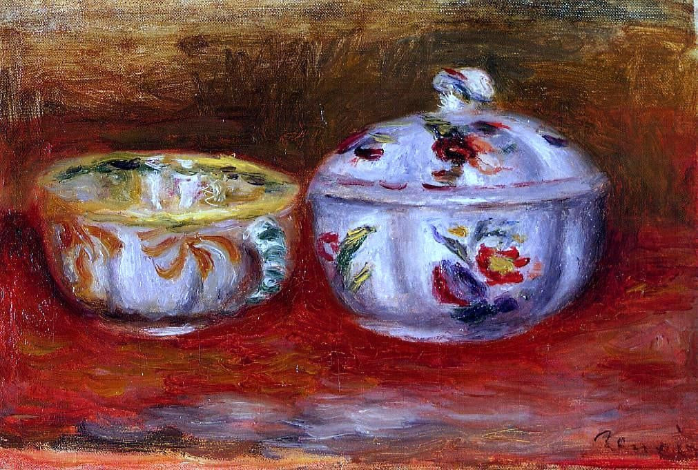 Pierre Auguste Renoir Still Life with Fruit Bowl - Canvas Print