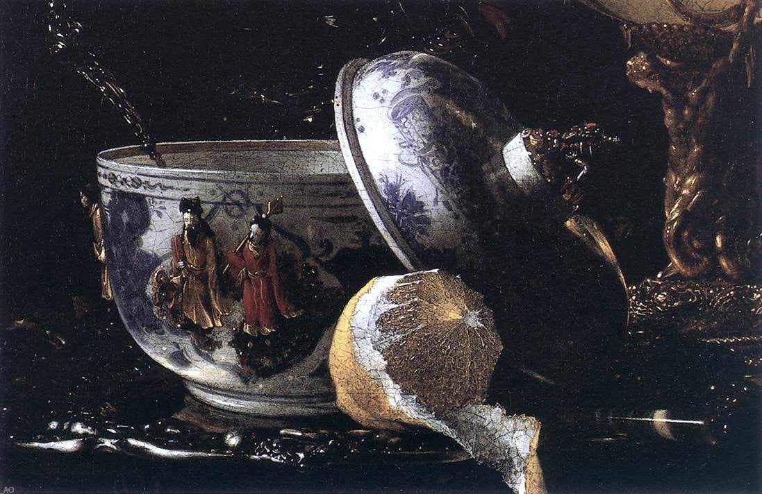 Willem Kalf Still-Life with a Nautilus Cup (detail) - Canvas Print