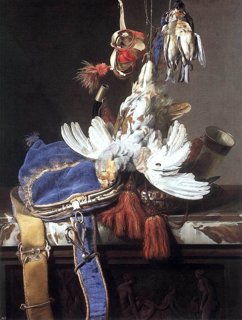 Willem Van Aelst Hunting Still-Life - Canvas Print