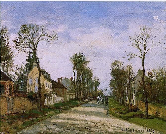 Camille Pissarro The Road to Versailles at Louveciennes - Canvas Print