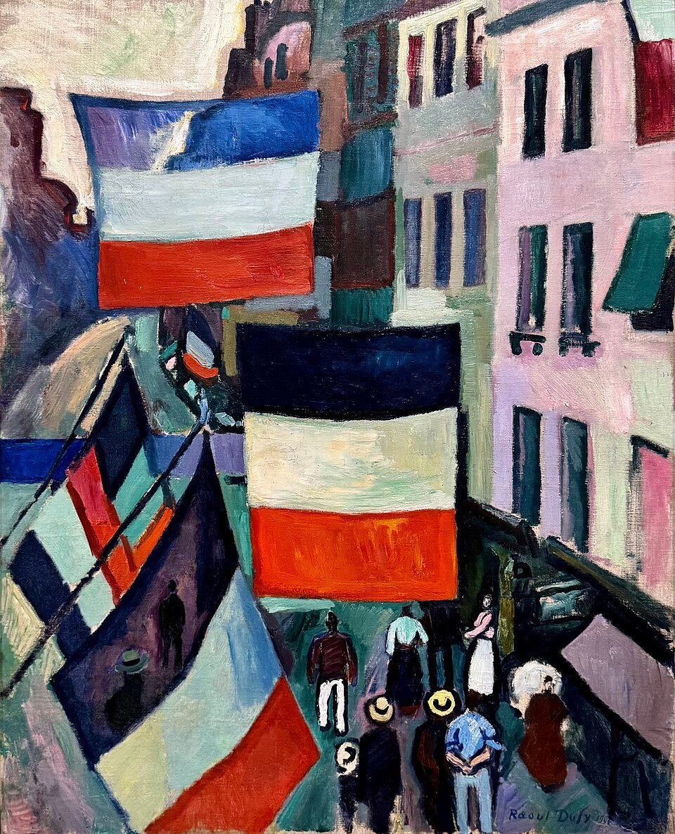 Raoul Dufy Street Decked with Flags - Canvas Print