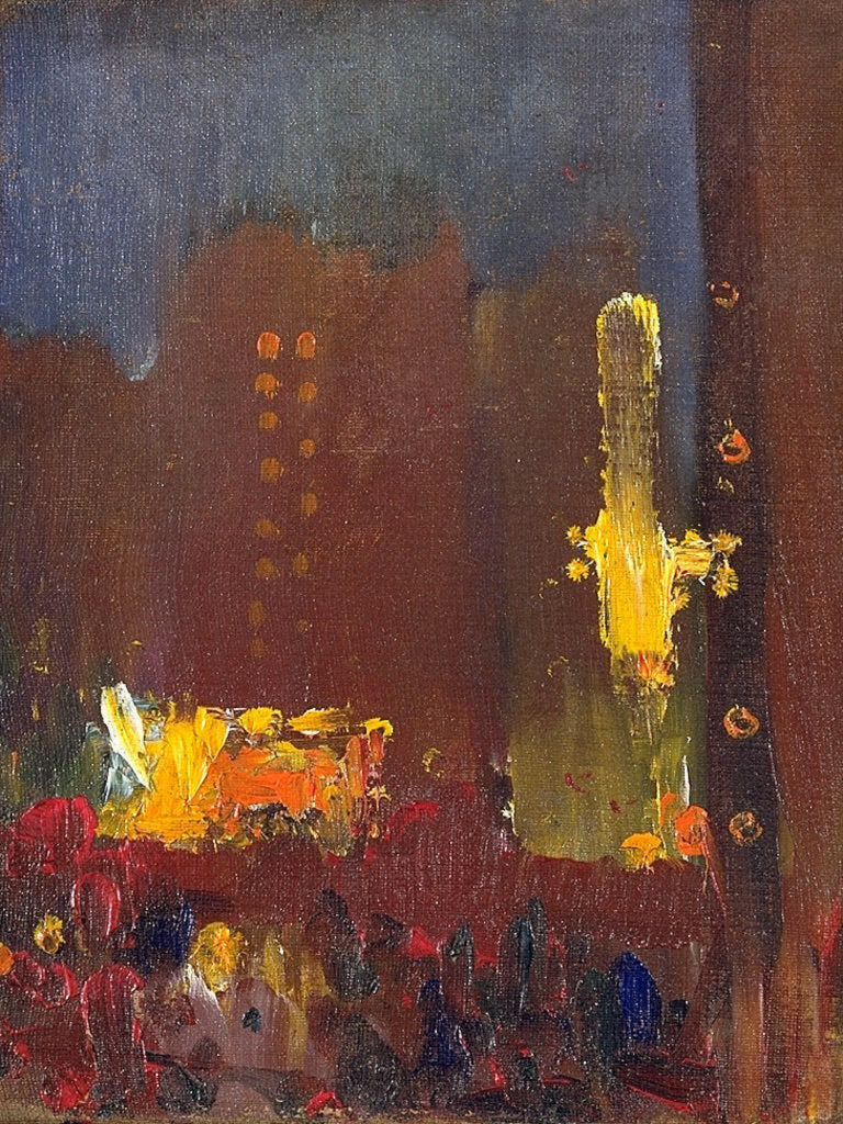 Arthur Beecher Carles City at Night - Canvas Print