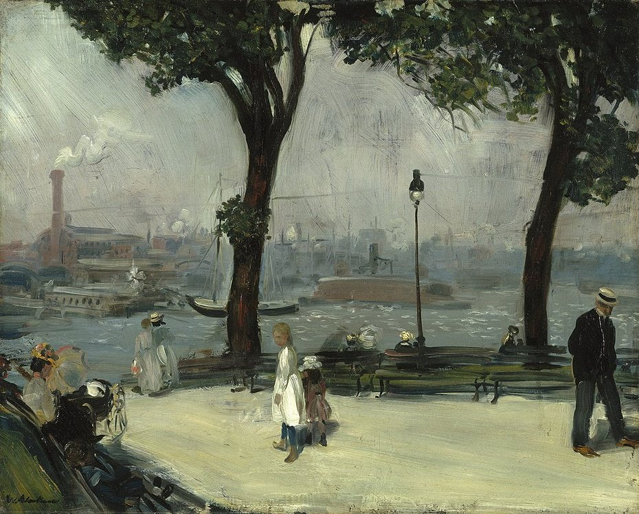 William James Glackens East River Park - Canvas Print