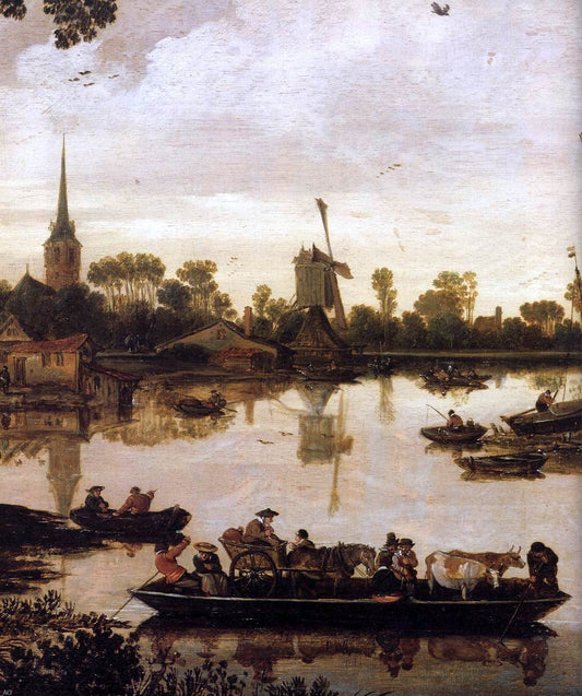 Esaias Van de Velde Ferry Boat (detail) - Canvas Print
