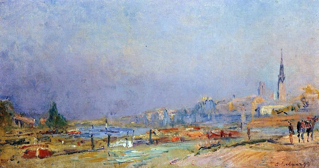 Albert Lebourg The Banks of the Seine at Rouen - Canvas Print