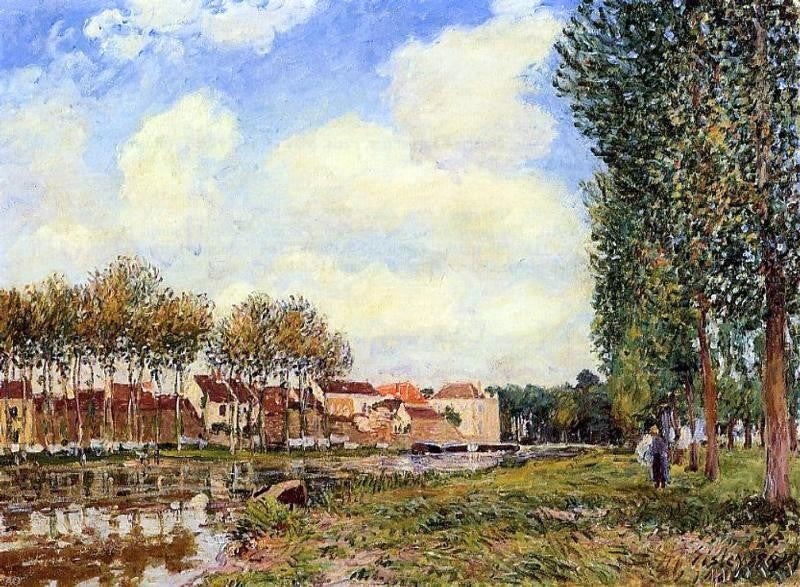 Alfred Sisley Banks of the Loing at Moret, Morning - Canvas Print