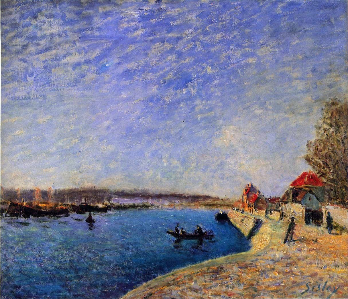Alfred Sisley River Loing at Saint Mammes - Canvas Print