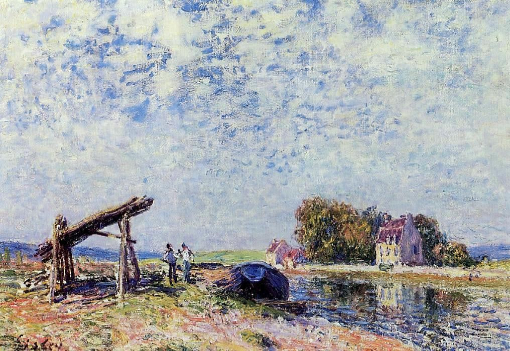 Alfred Sisley The Loing Canal at Saint-Mammes - Canvas Print