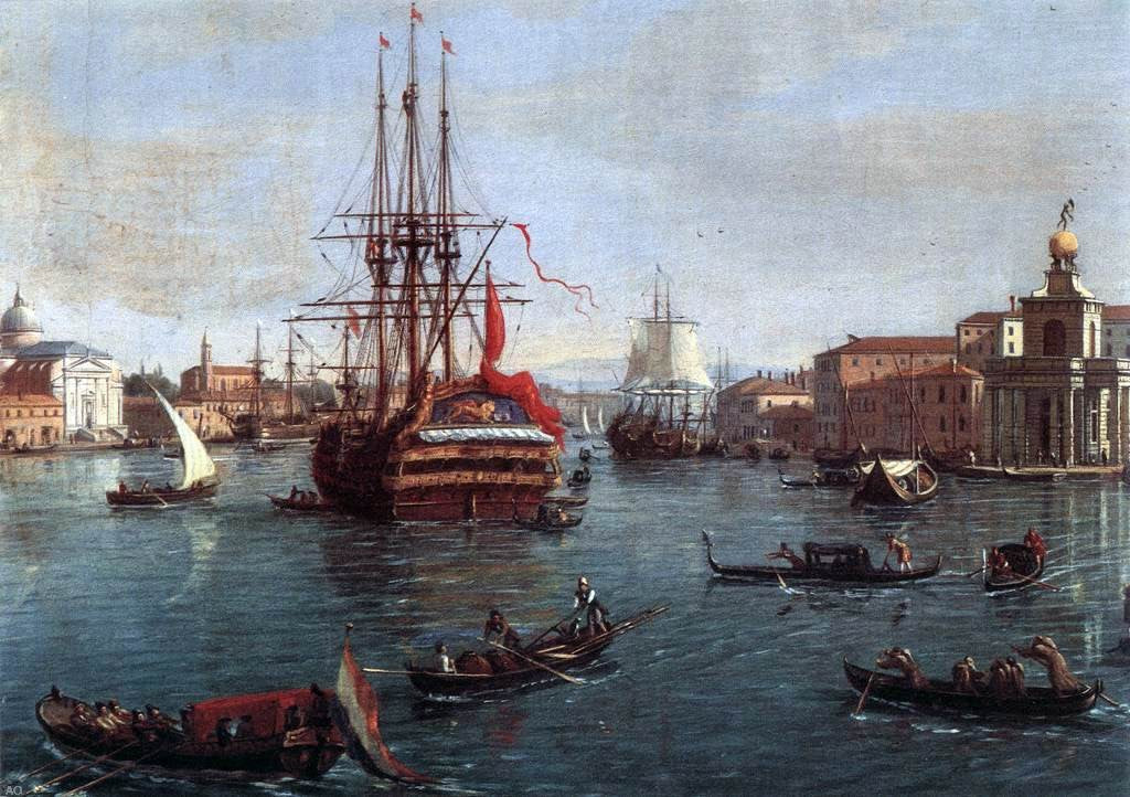 Caspar Andriaans Van Wittel Bacino di San Marco (detail) - Canvas Print