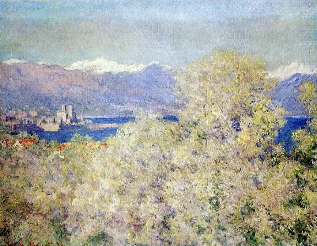 Claude Oscar Monet Antibes - View of the Salis Gardens - Canvas Print