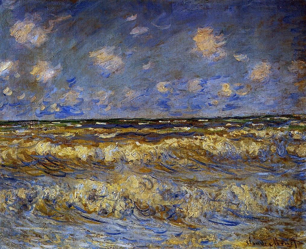 Claude Oscar Monet Rough Sea - Canvas Print