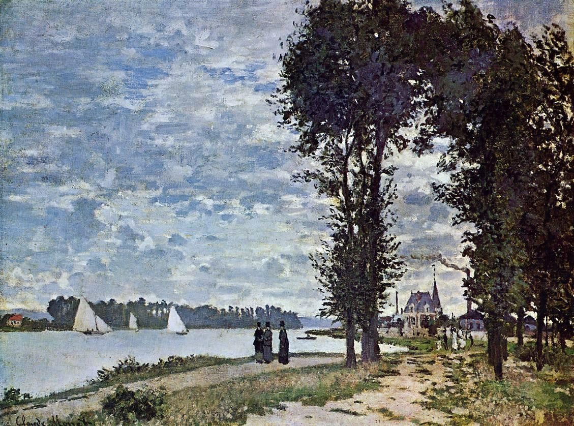Claude Oscar Monet The Banks of the Seine at Argenteuil - Canvas Print