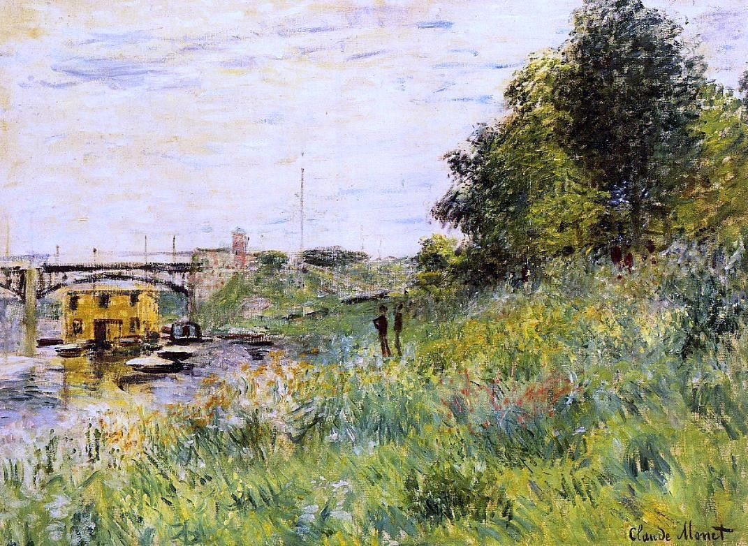 Claude Oscar Monet The Banks of the Seine at the Argenteuil Bridge - Canvas Print