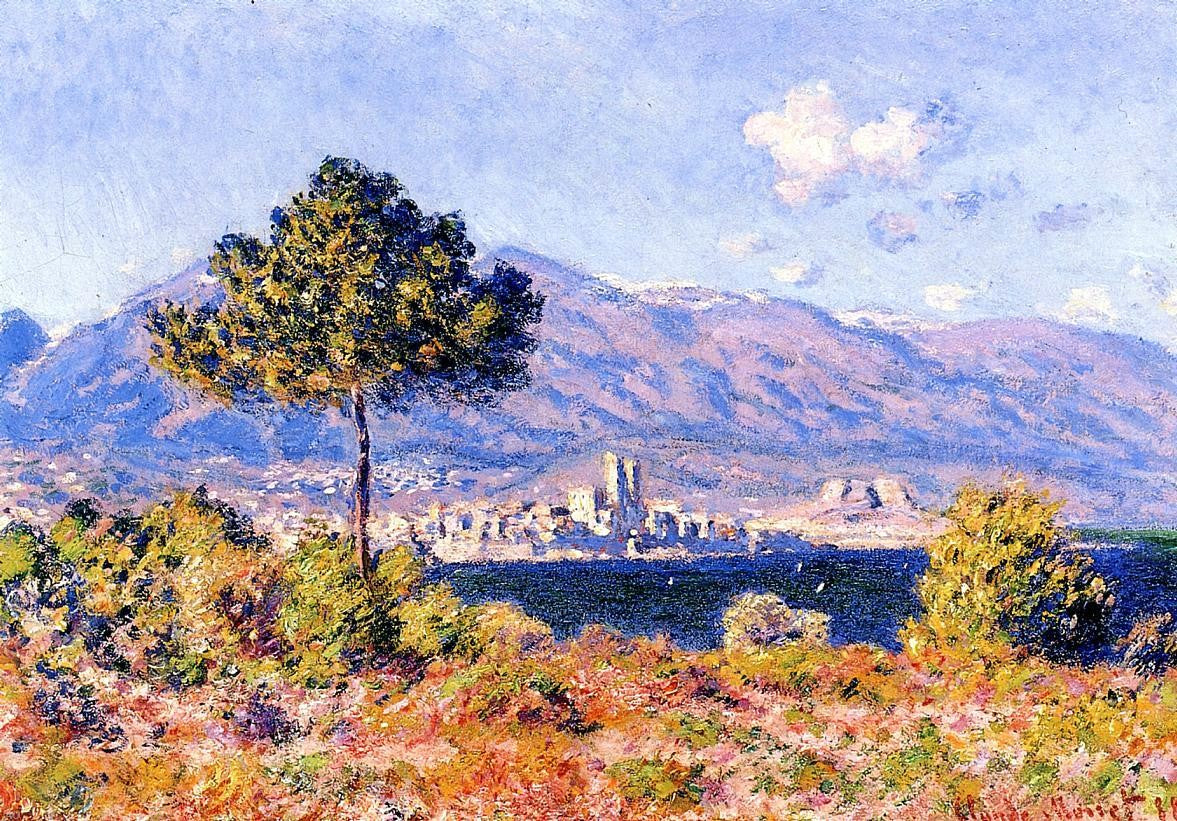 Claude Oscar Monet View of Antibes from the Notre-Dame Plateau - Canvas Print