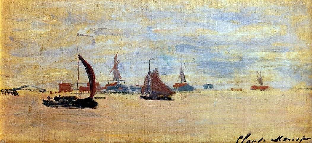 Claude Oscar Monet View of the Old Outer Harbor at Le Havre - Canvas Print