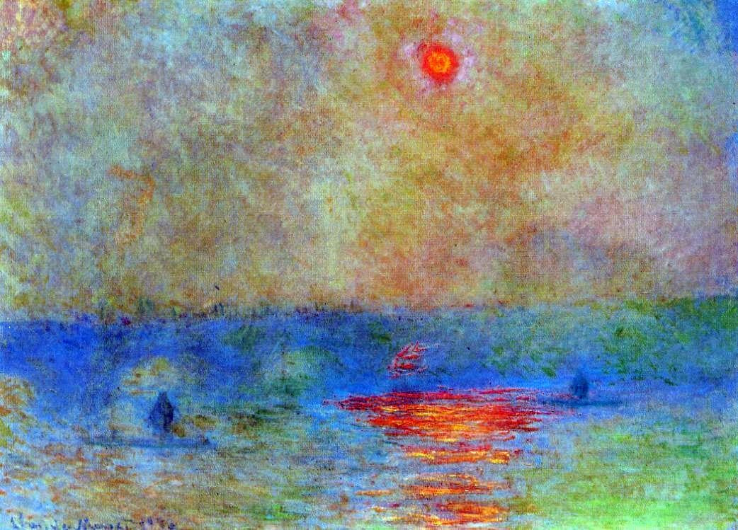 Claude Oscar Monet Waterloo Bridge, Misty Weather - Canvas Print