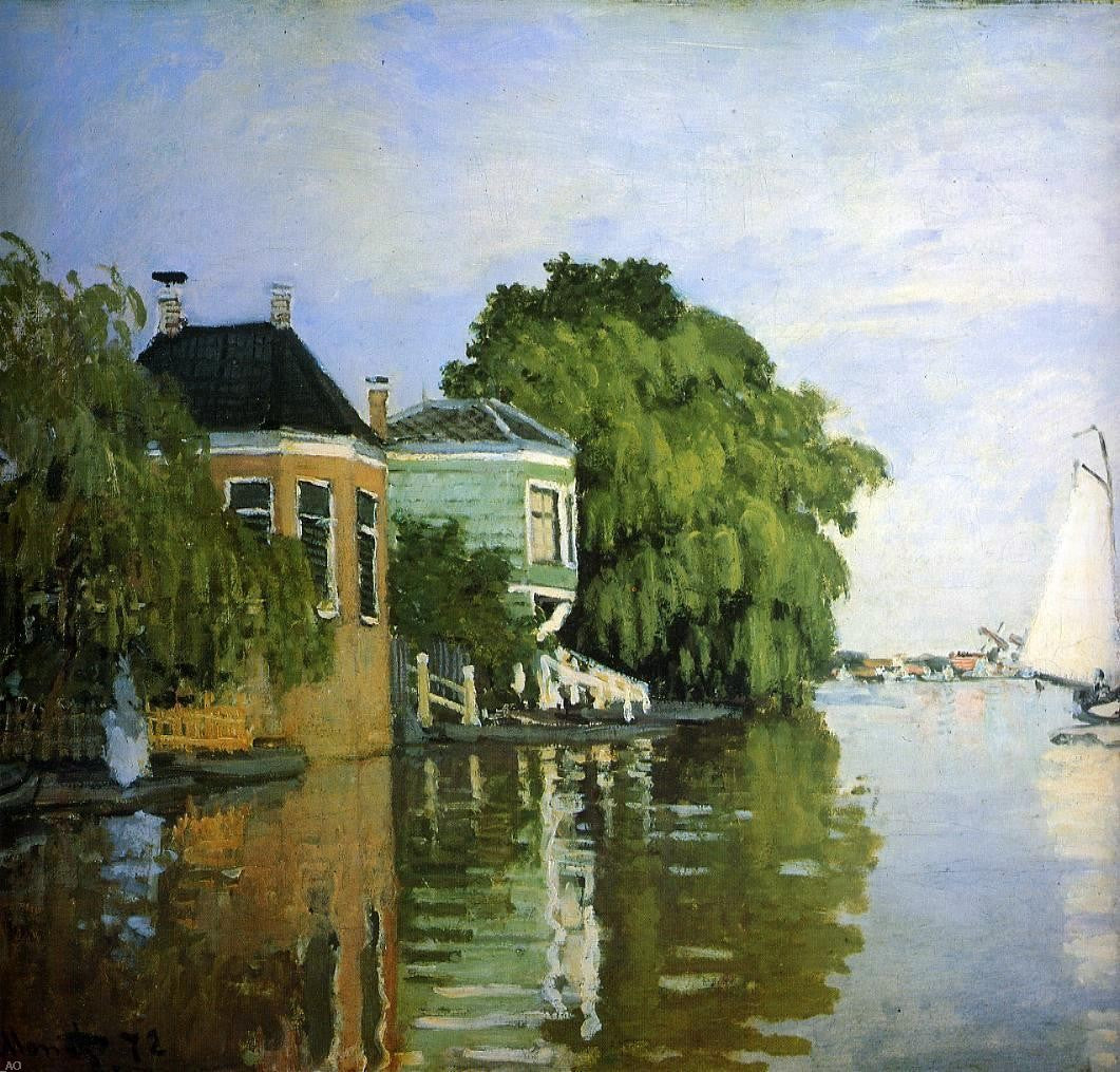 Claude Oscar Monet Zaandam (detail) - Canvas Print