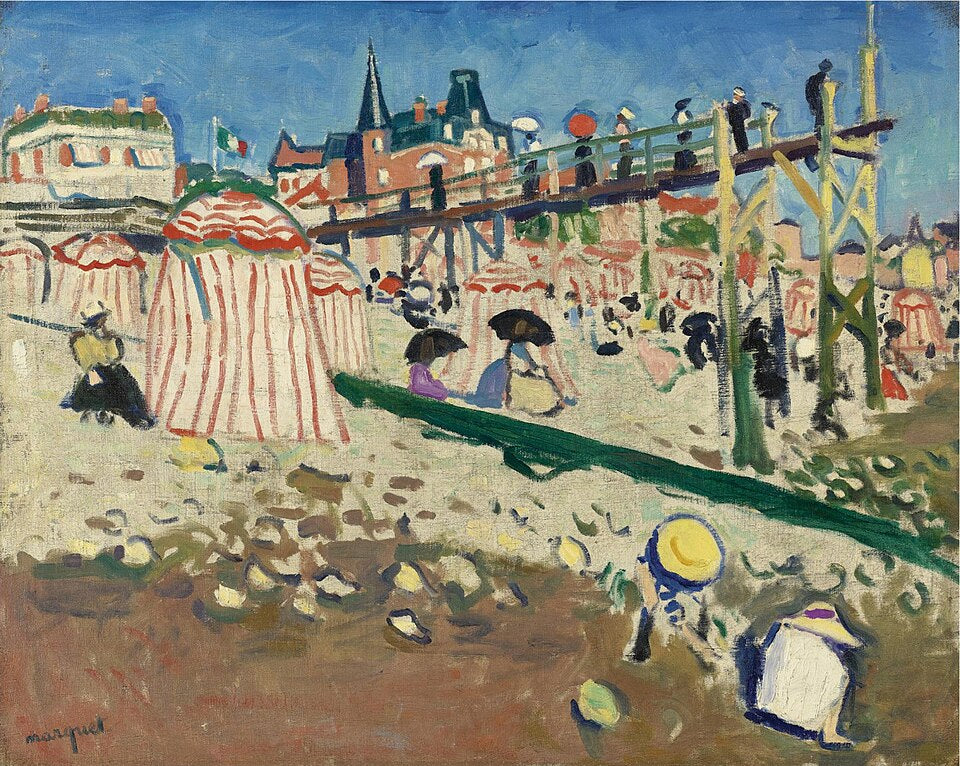 Albert Marquet Fecamp, The Beach at Sainte-Adresse - Canvas Print