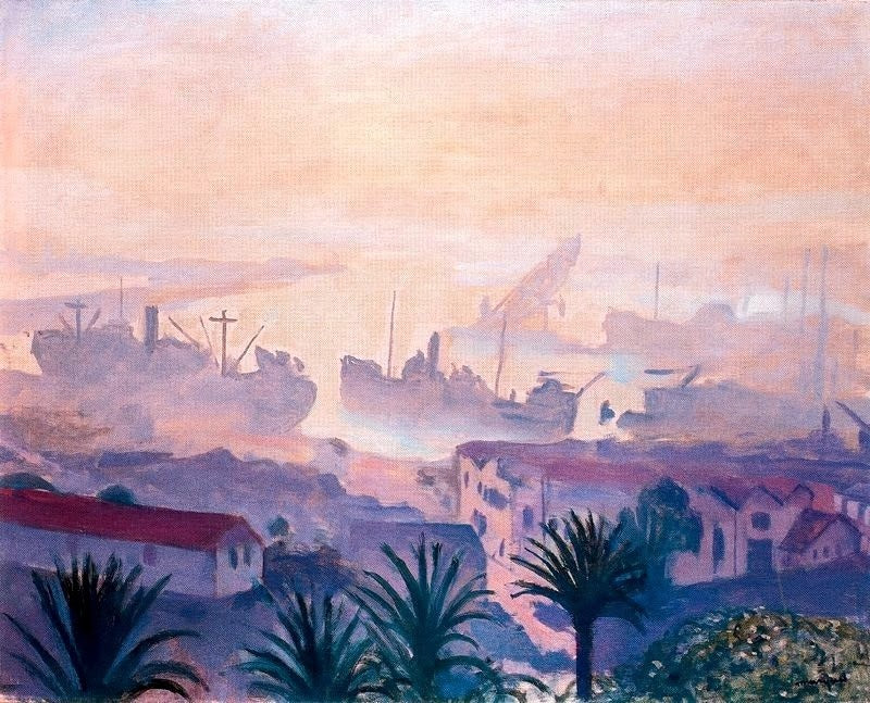 Albert Marquet The Port of Algiers with Haze - Canvas Print