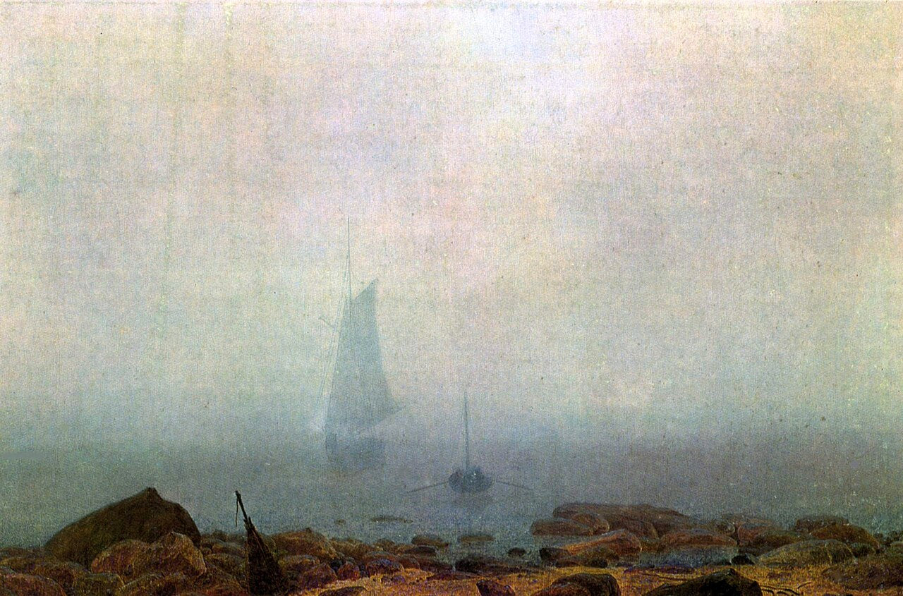 Caspar David Friedrich Sea Beach in the Fog - Canvas Print