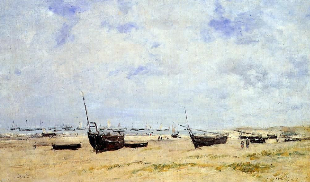 Eugene-Louis Boudin Berck, The Beach at Low Tide - Canvas Print