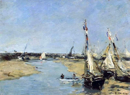 Eugene-Louis Boudin Trouville at Low Tide - Canvas Print