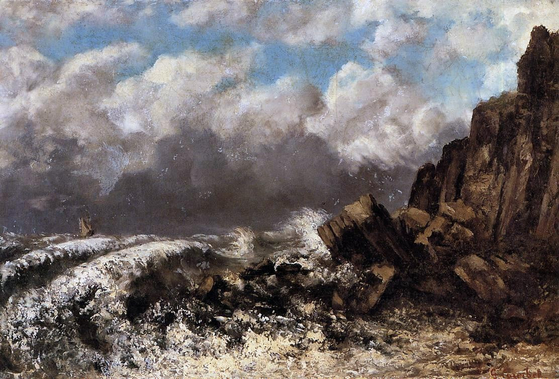 Gustave Courbet Seascape at Etretat - Canvas Print