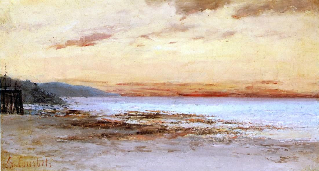 Gustave Courbet The Beach at Trouville - Canvas Print