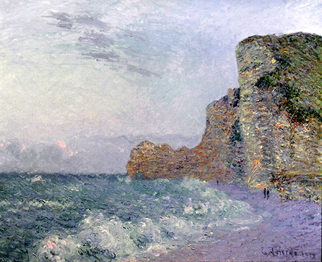 Gustave Loiseau Cliffs in Normandy - Evening - Canvas Print