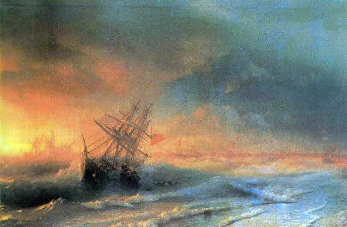 Ivan Constantinovich Aivazovsky Tempest Above Evpatoriya - Canvas Print