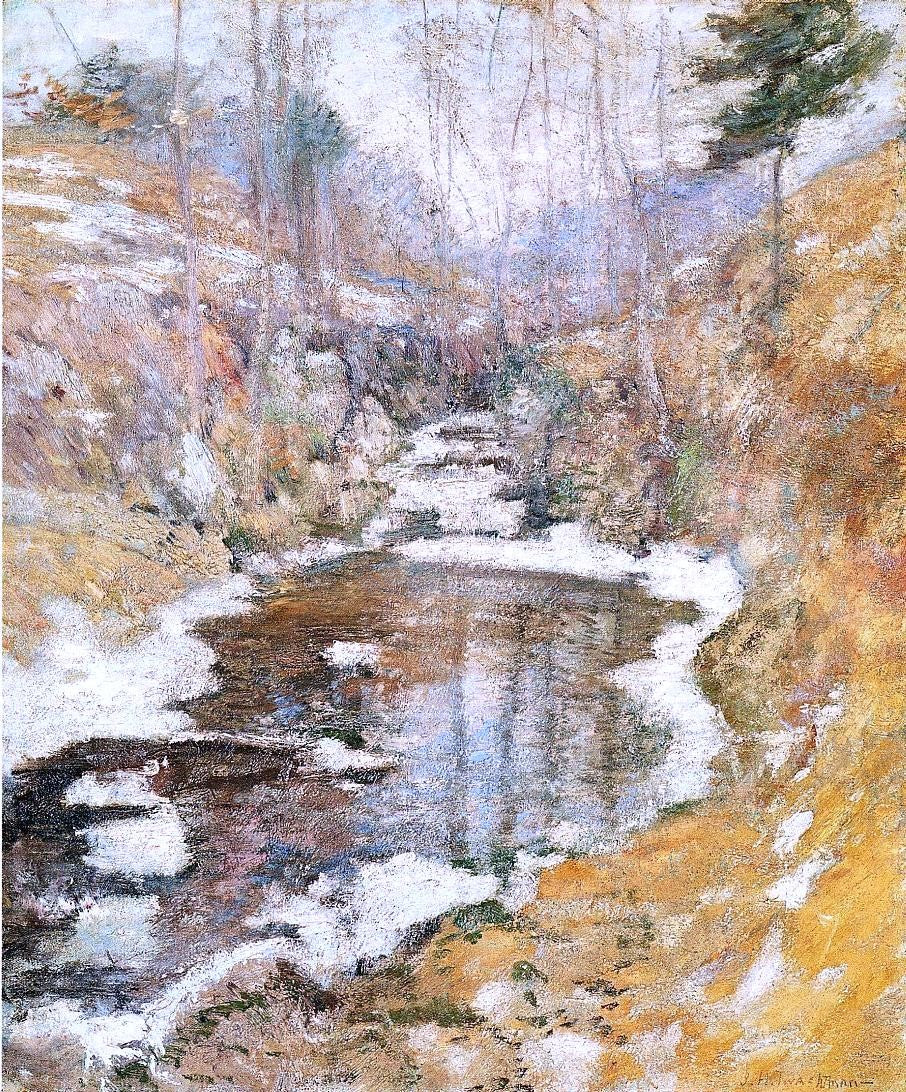 John Twachtman Hemlock Pool - Canvas Print