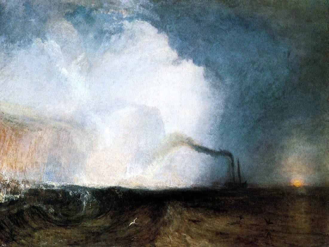 Joseph William Turner Sun Rising through Vagour; Fishermen Cleaning and Sellilng Fish - Canvas Print