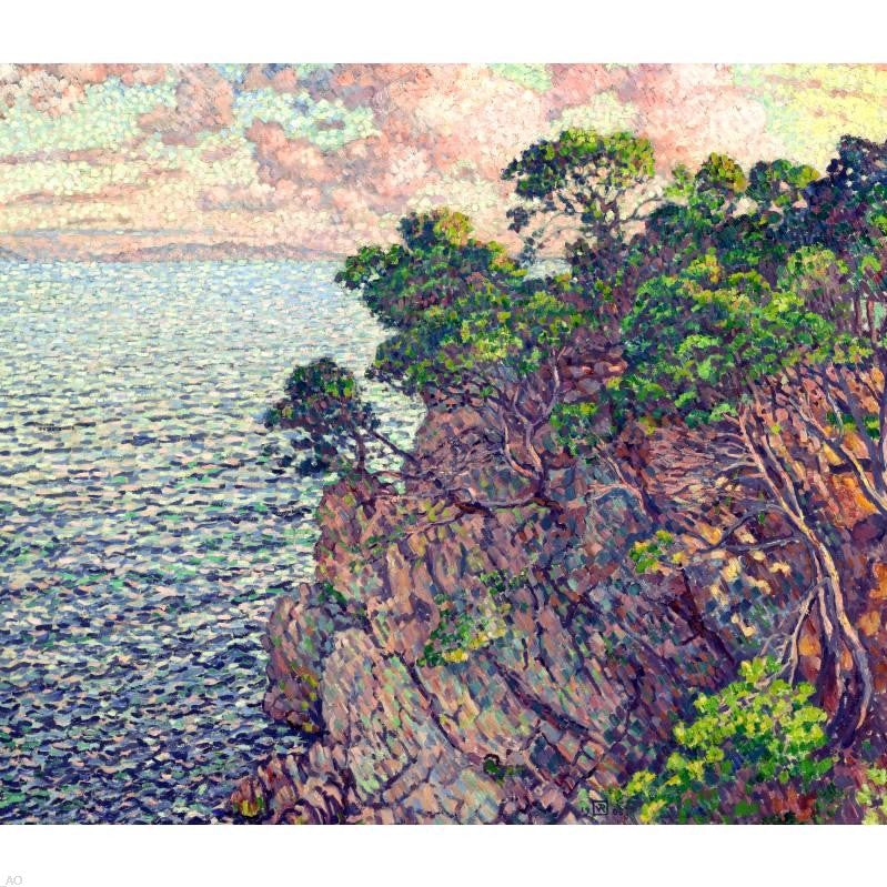 Theo Van Rysselberghe La Pointe du Rossignol (Cap Layet) - Canvas Print