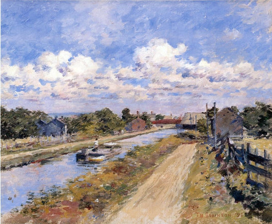 Theodore Robinson On the Canal (of Port Ben Series) - Canvas Print
