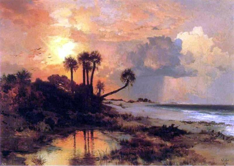 Thomas Moran Fort George Island (also known as Whistlejacket) - Canvas Print