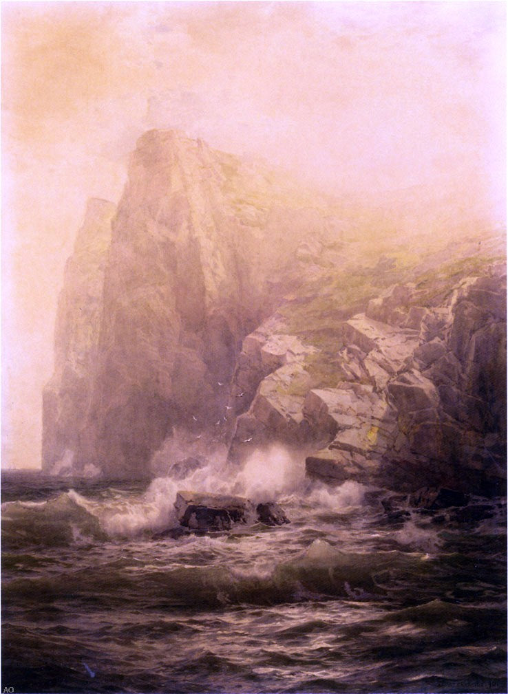 William Trost Richards Rocky Coast - Canvas Print
