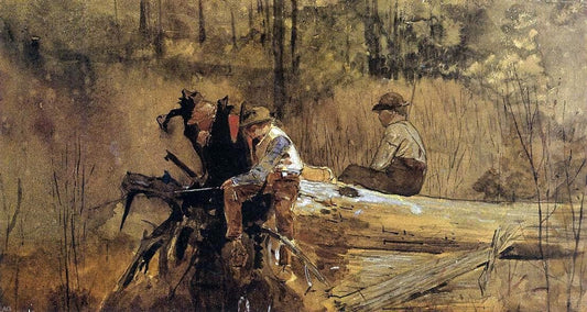 Winslow Homer Waiting for a Bite (also known as Why Don't the Suckers Bite?) - Canvas Print