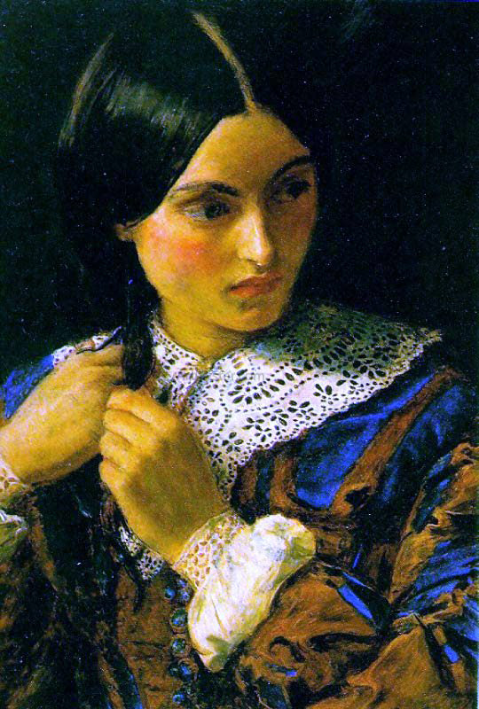 Sir Everett Millais A Beauty - Canvas Print