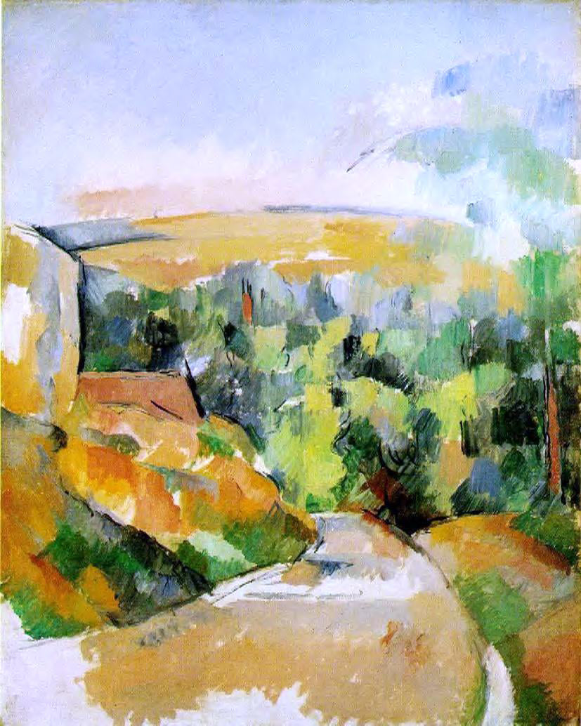 Paul Cezanne A Bend in the Road - Canvas Print